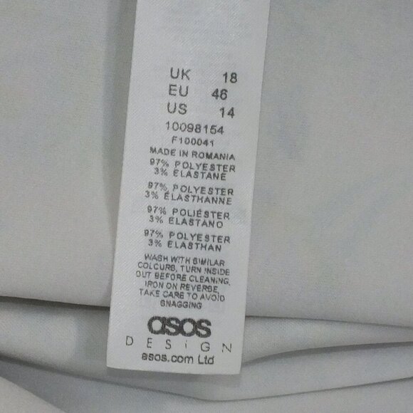 ASOS Women's Pastel Floral Oversized White Blazer Coat Jacket Plus Size 14 - Picture 11 of 12